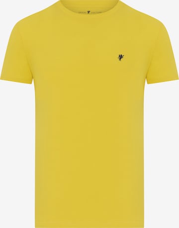 DENIM CULTURE Тениска 'Barris' в жълто: отпред
