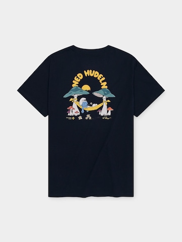 Bavarian Caps Shirt 'Schlümpfe: Ned Hudeln' in Blue