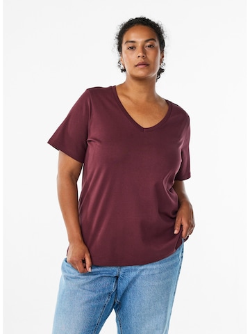 Zizzi T-Shirt 'Mcoster' in Rot: Vorderseite