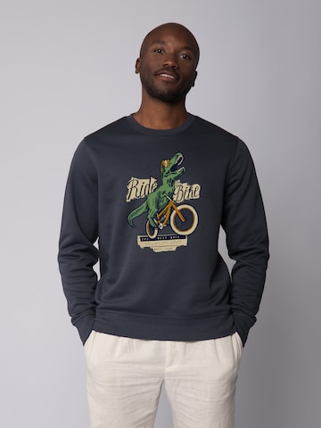 Felpa ' T-Rex Fahrrad ' di Watapparel in grigio: frontale