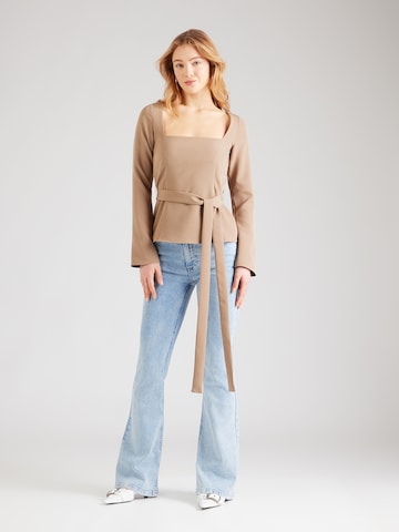 millane Shirts 'Bell Sleeve' i brun