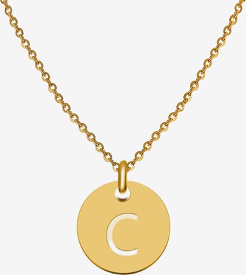 GOOD.designs Necklace 'Buchstabenkette C' in Gold: front