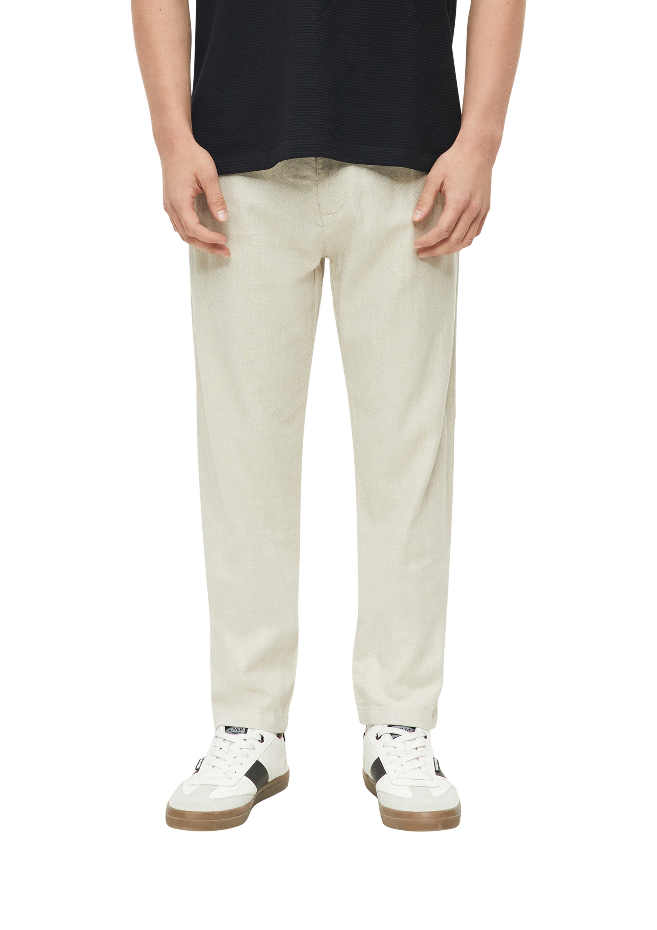 Regular Pantalon ' DETROIT ' s.Oliver en beige : devant
