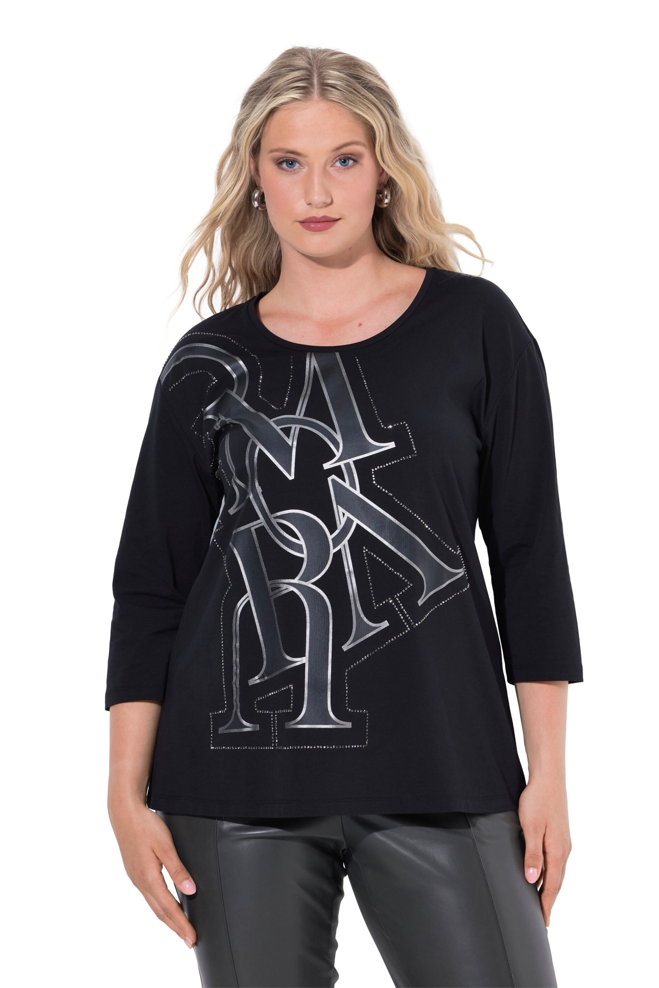 Ulla Popken Shirt in Black: front