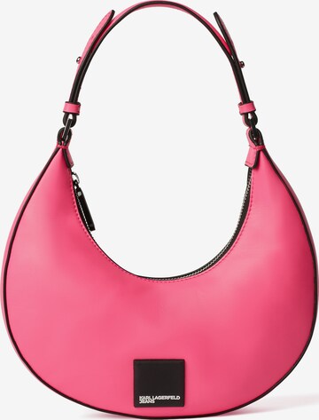 KARL LAGERFELD JEANS - Bolso de hombro en rosa: frente