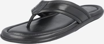 Bata T-Bar Sandals in Black: front