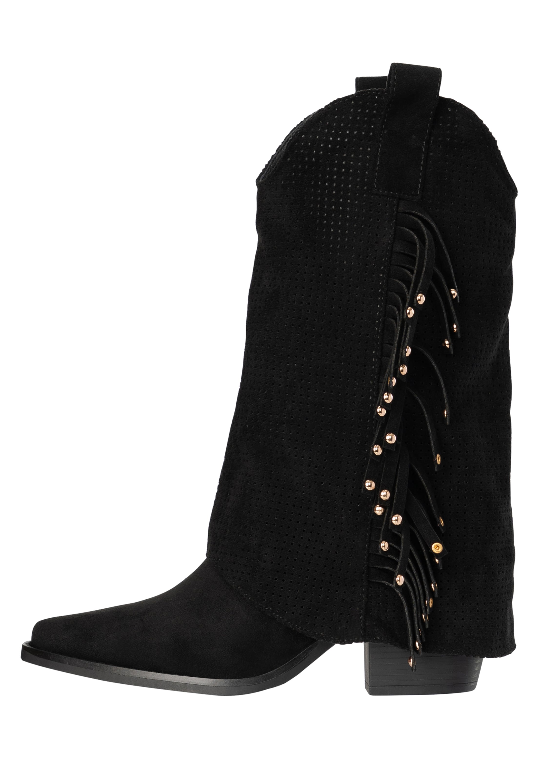 Salinyang Cowboy Boots in Black