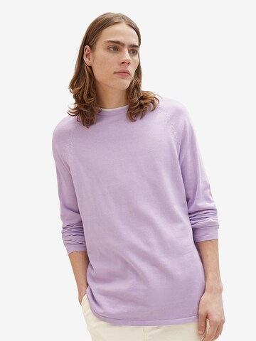 TOM TAILOR DENIM Sweater in Purple: front