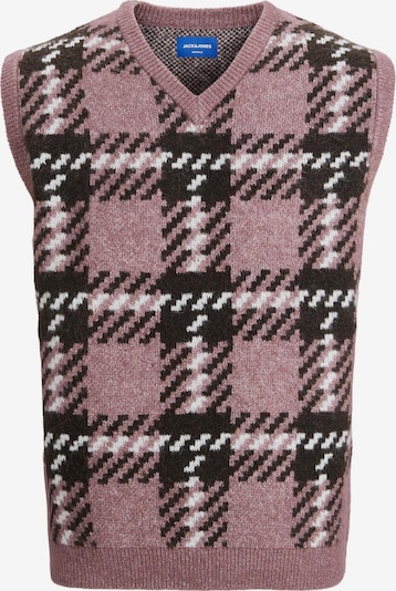 JACK & JONES Sweater Vest 'Tartan' in mottled purple / Black / White, Item view