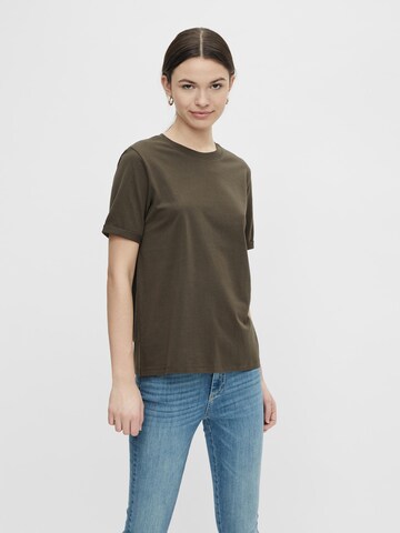PIECES Shirt 'Ria' in Bruin: voorkant