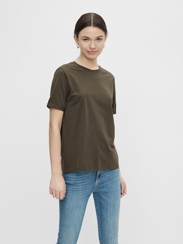 PIECES T-Shirt 'Ria' in Braun: predná strana