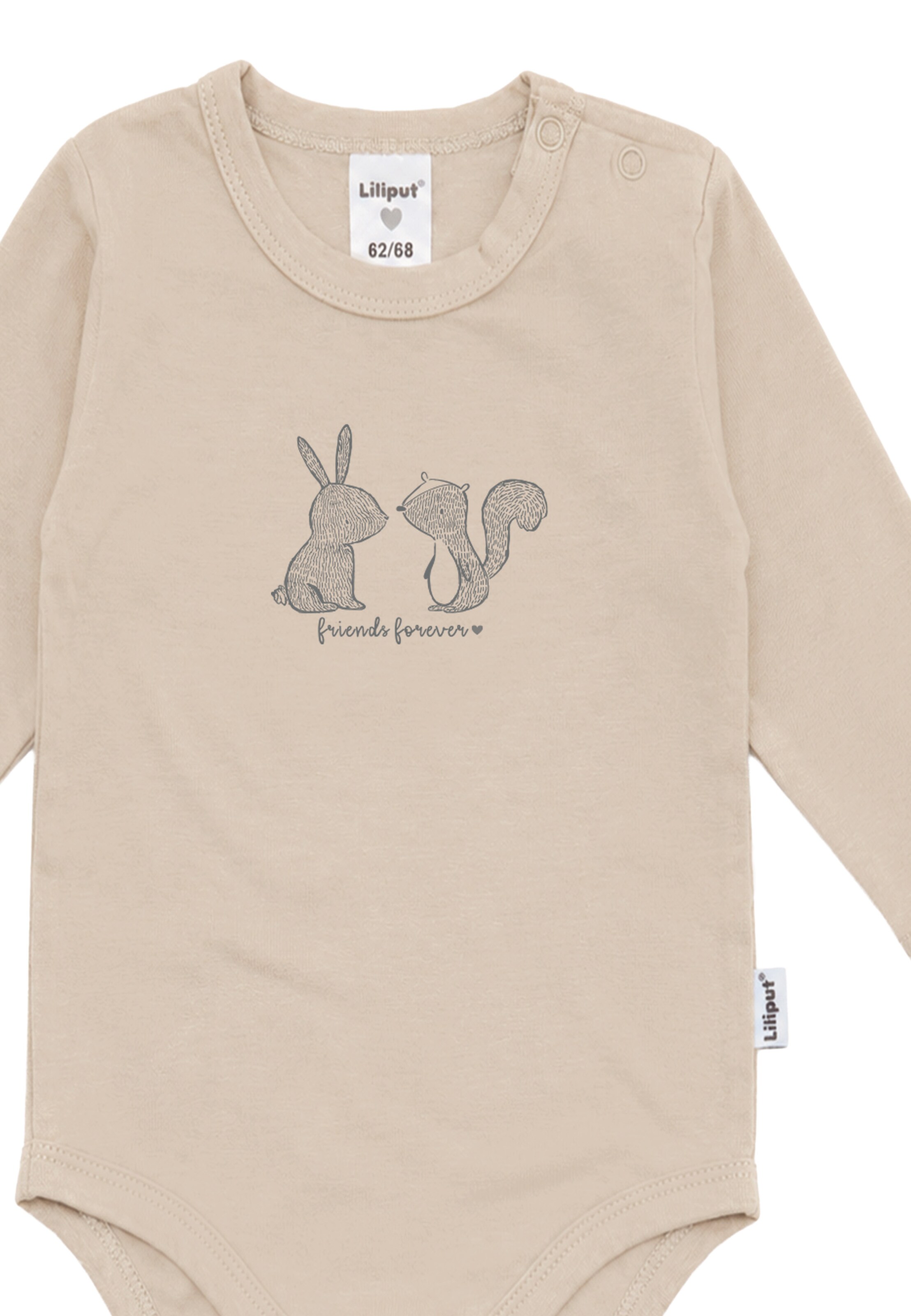 LILIPUT Romper/Bodysuit 'Hase und Eichhörnchen' in Beige