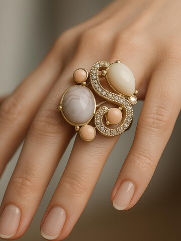 COLLEZIONE ALESSANDRO Ring 'Sissi' in Beige