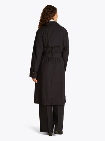 TOMMY HILFIGER - Abrigo de entretiempo 'ESSENTIAL FLUID TRENCH' en negro