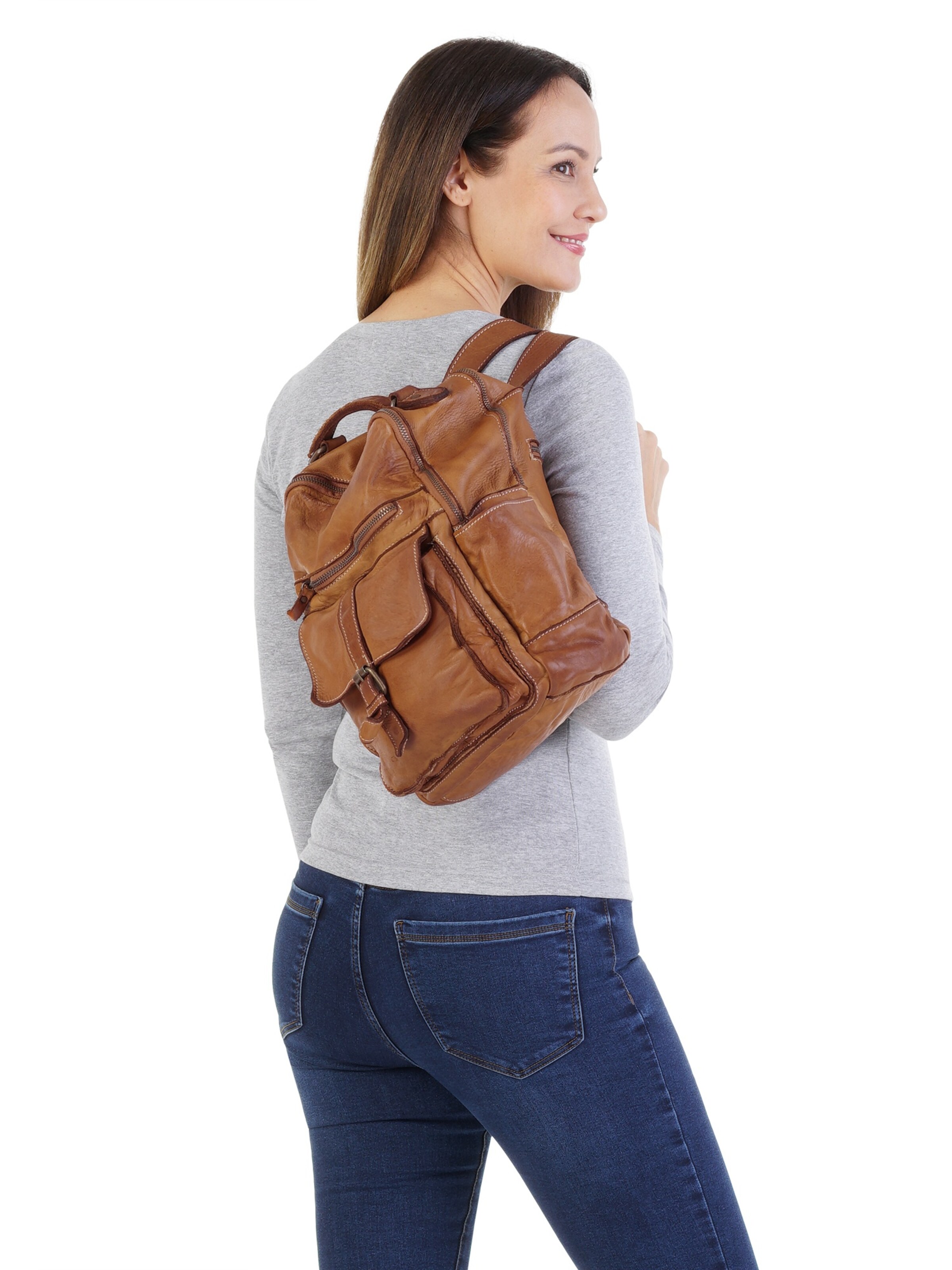 X-ZONE Backpack in Brown: front
