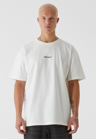 T-Shirt Lost Youth en beige : devant