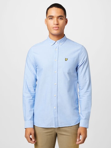 Lyle & Scott - Regular Fit Camisa clássica em azul: frente