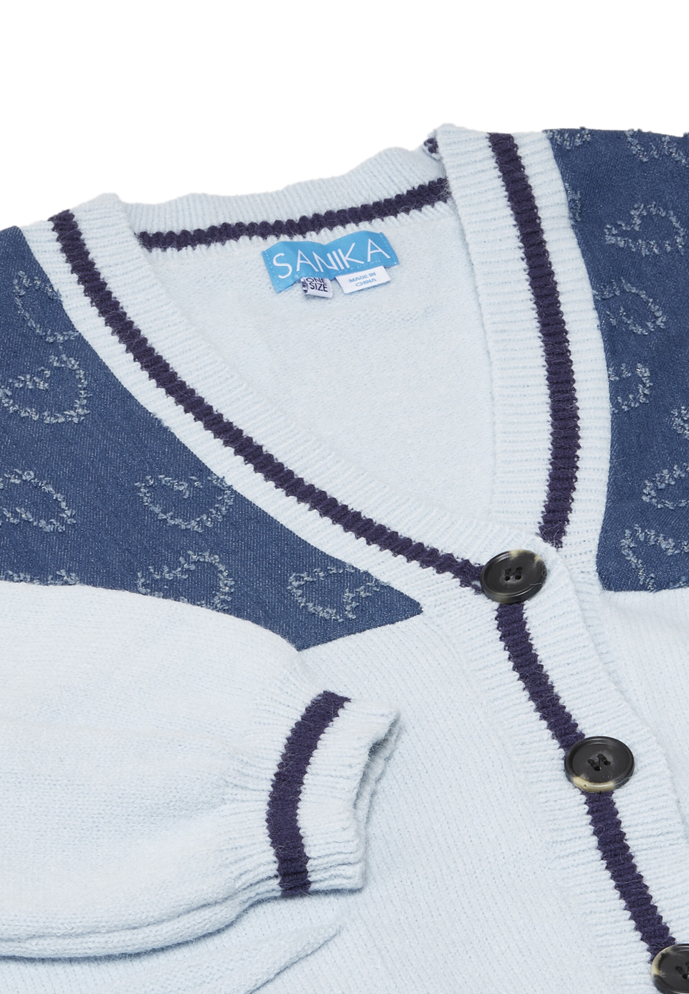 SANIKA Cardigan i blå