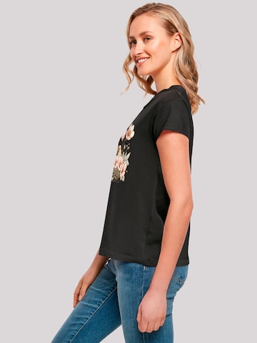 T-shirt 'Vogelnest Blumen' F4NT4STIC en noir