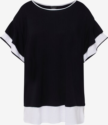 T-shirt Ulla Popken en bleu : devant