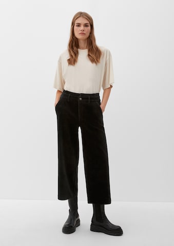 Wide leg Pantaloni di s.Oliver in nero