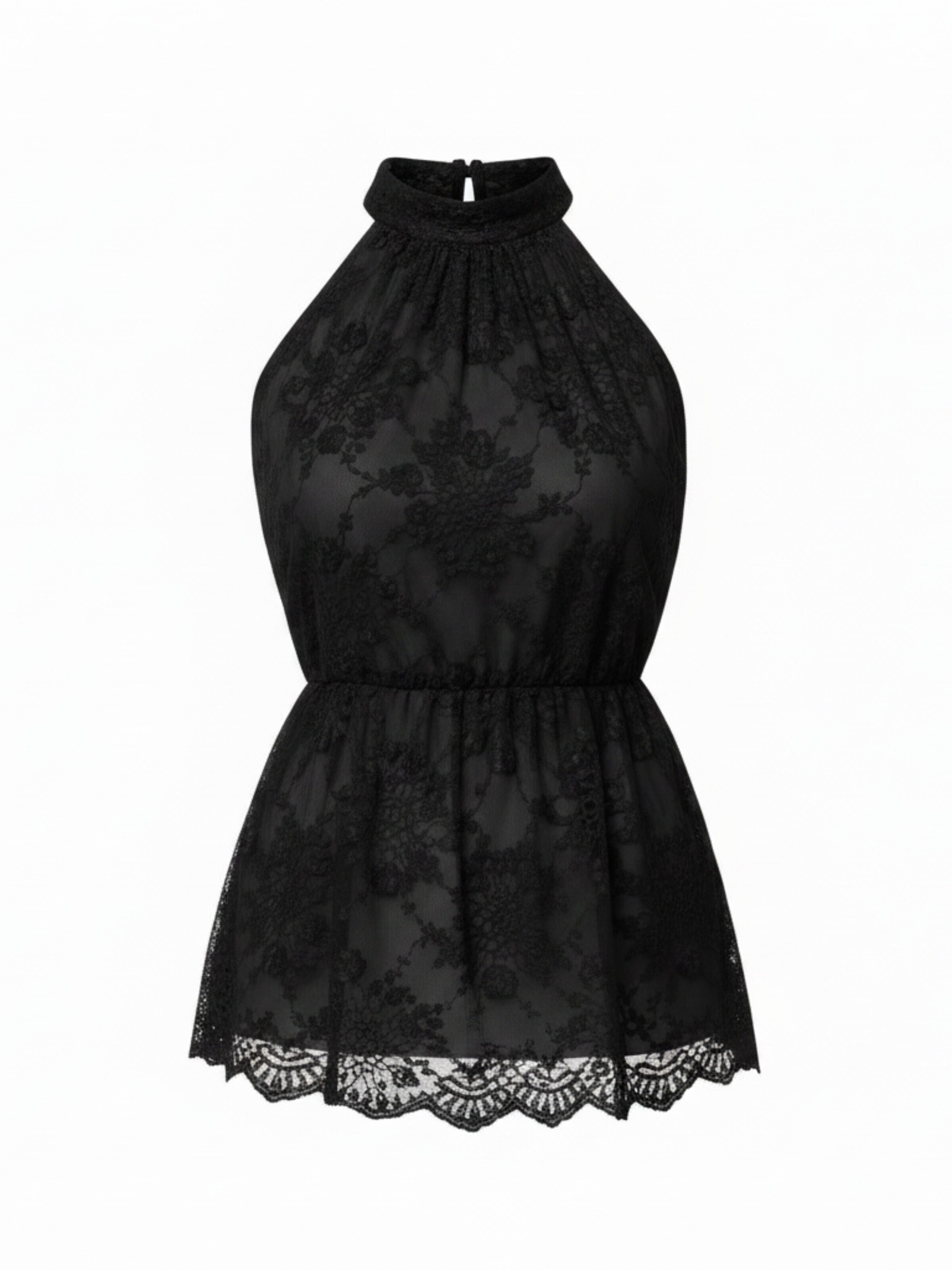 Haut 'Lace' WEARABLE STORIES en noir : devant