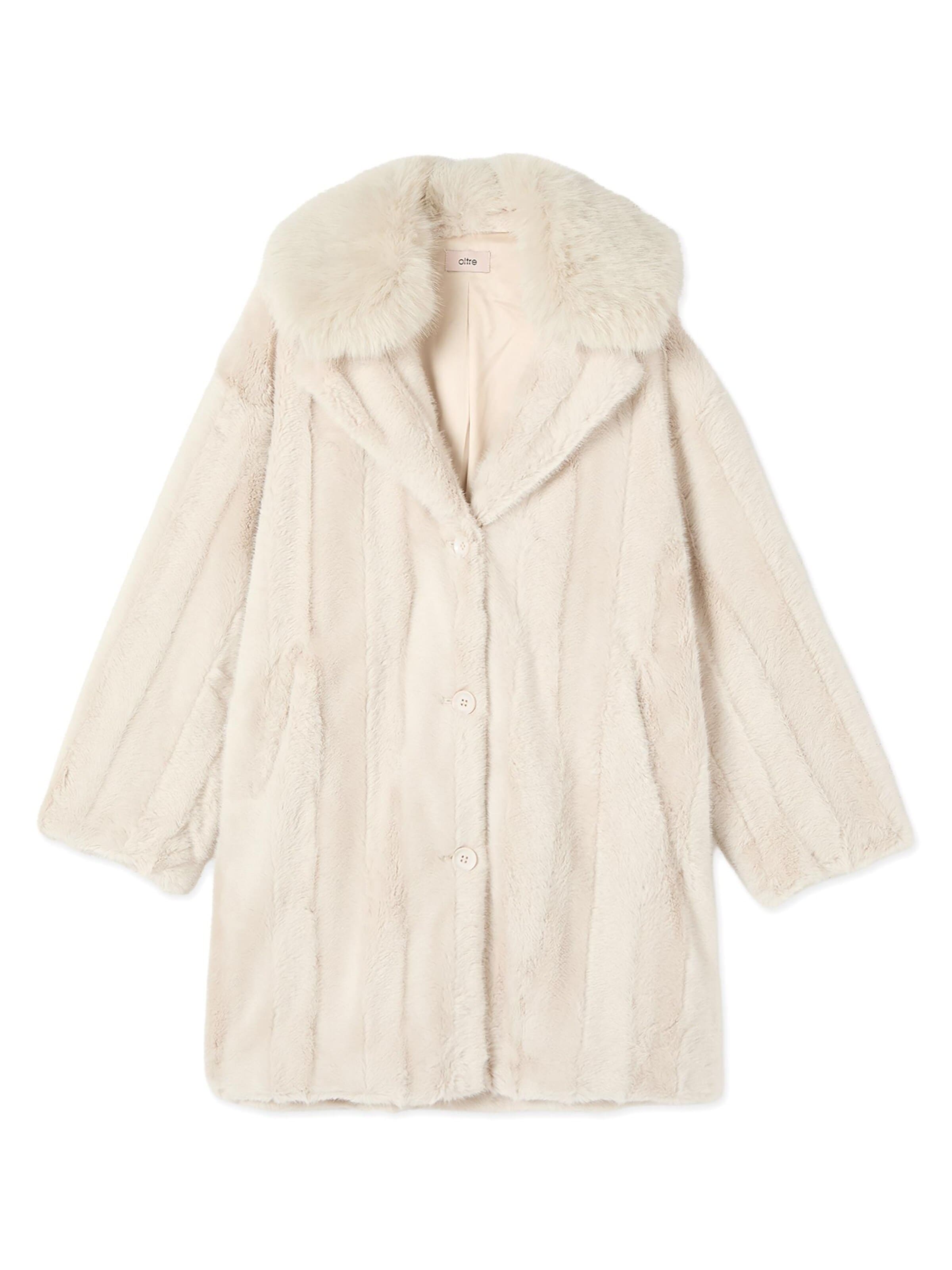 oltre Between-Seasons Coat in White: front