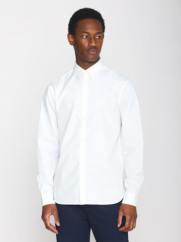 KnowledgeCotton Apparel Regular fit Business Shirt 'ALF' in White: front