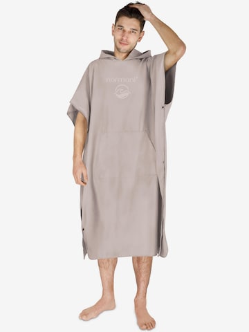 normani Short Bathrobe ' Nosara ' in Grey: front