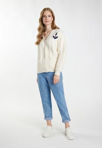 Cardigan DreiMaster Maritim en blanc