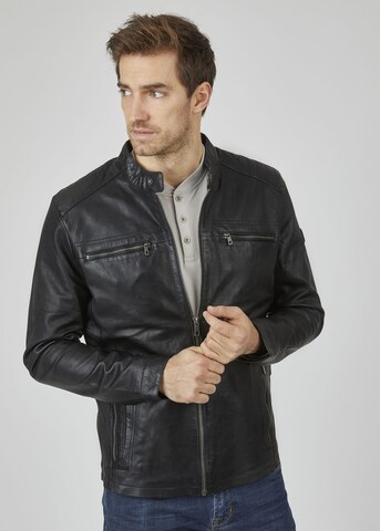 bugatti Lederjacke 'BUAlberto' in Schwarz: Vorderseite