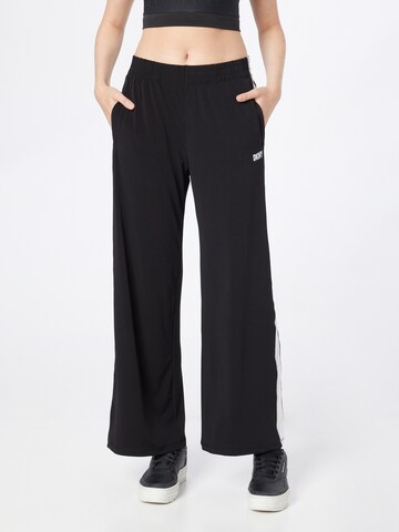 DKNY Performance Široke hlačnice Športne hlače | črna barva: sprednja stran