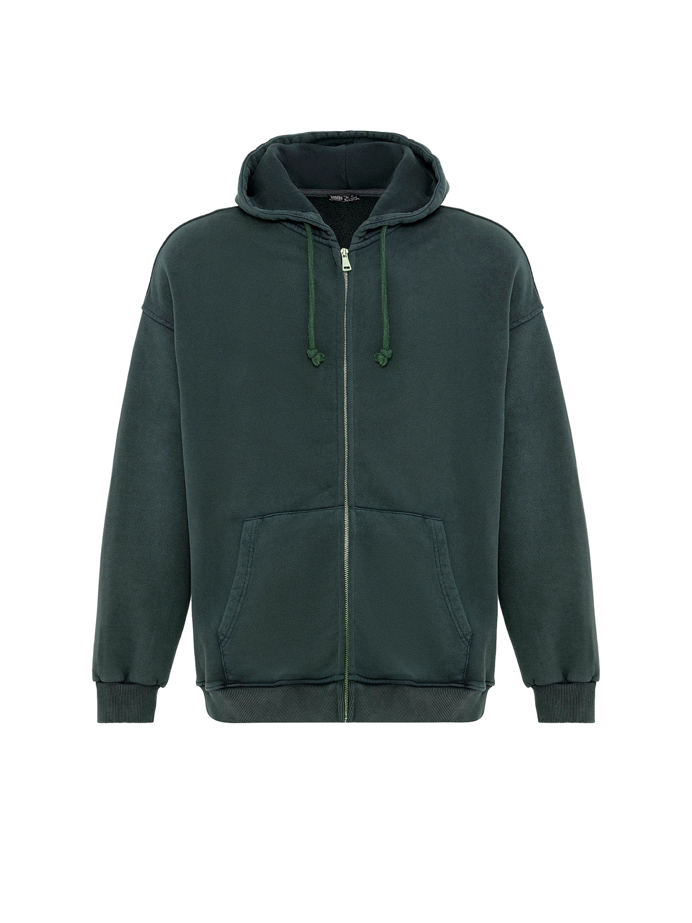 VAMOS CLO Ζακέτα φούτερ σε πράσινο: μπροστά