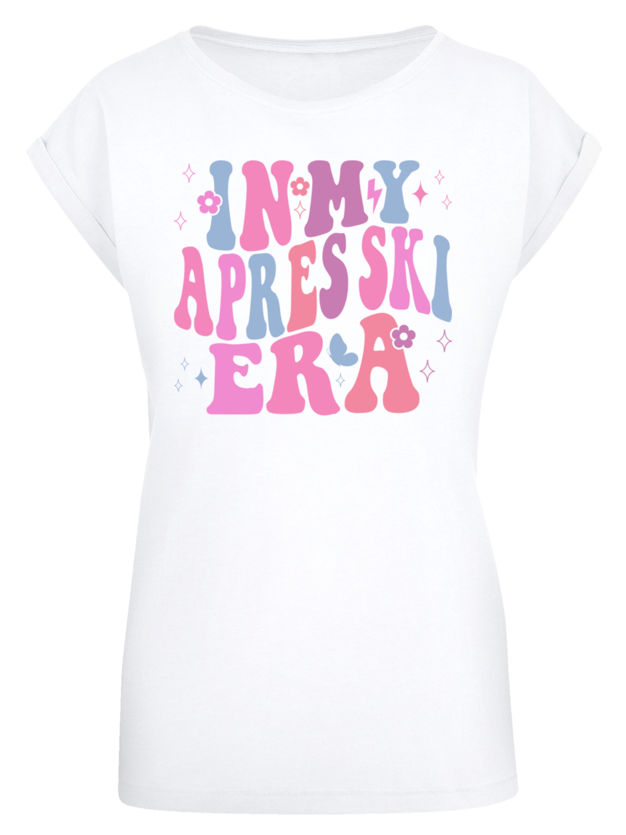 T-shirt 'In My Apres Ski Era' F4NT4STIC en blanc : devant