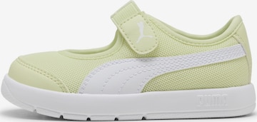 Baskets 'Courtflex v3' PUMA en vert : devant