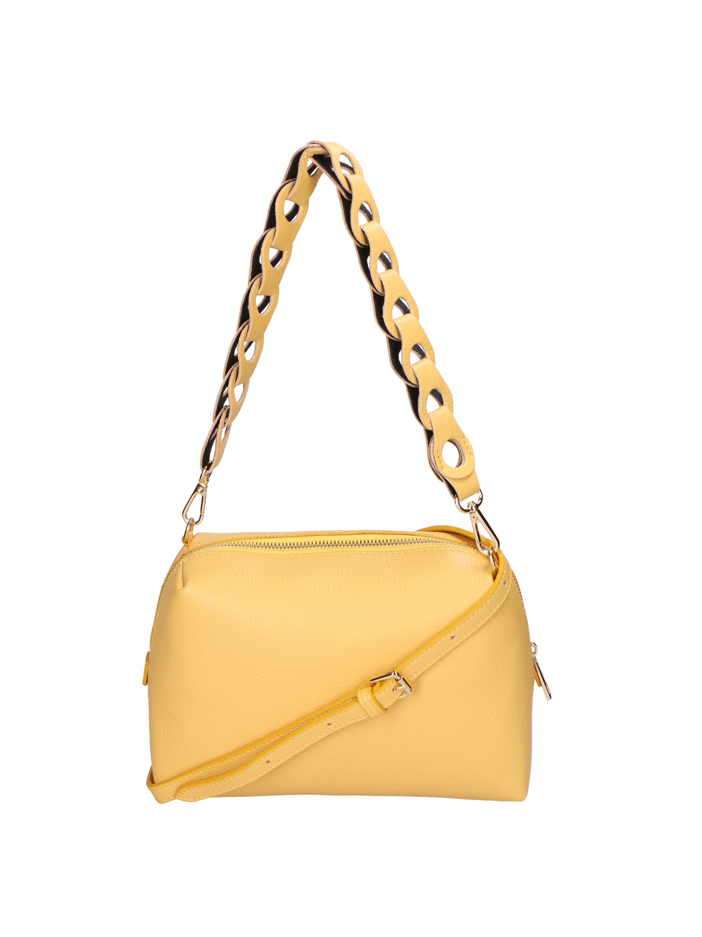 Borsa a spalla di Gave Lux in giallo: frontale