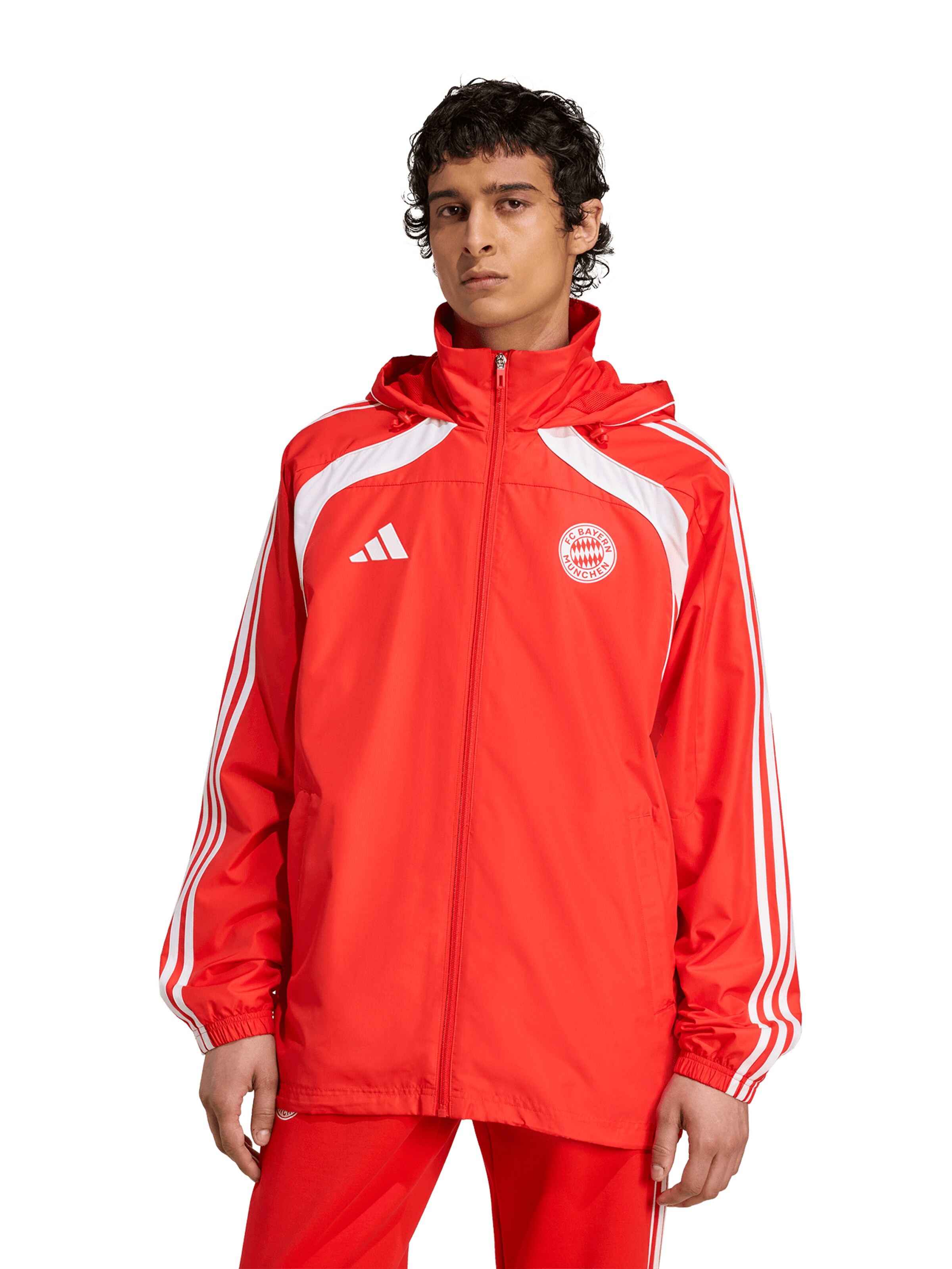 ADIDAS PERFORMANCE Training Jacket in Red: front