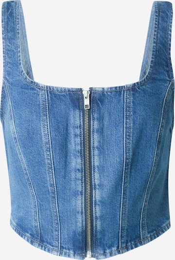 Palaidinė be rankovių 'Seamed Zip Bustier Top' iš LEVI'S ®, spalva – tamsiai (džinso) mėlyna, Prekių apžvalga