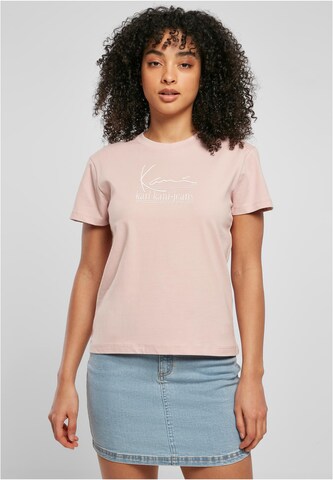 T-shirt Karl Kani en rose : devant