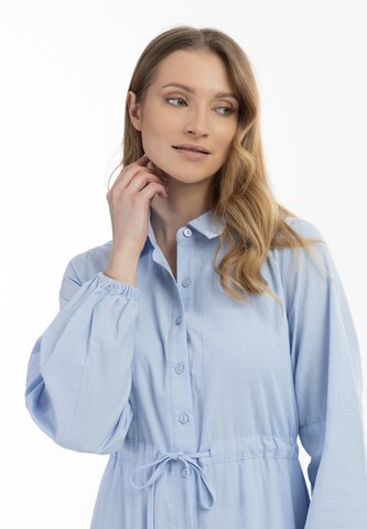 usha WHITE LABEL Shirt Dress in Blue