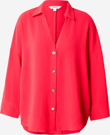 ONLY Bluse 'ONLSVERRE METTE' in Rot: Vorderseite