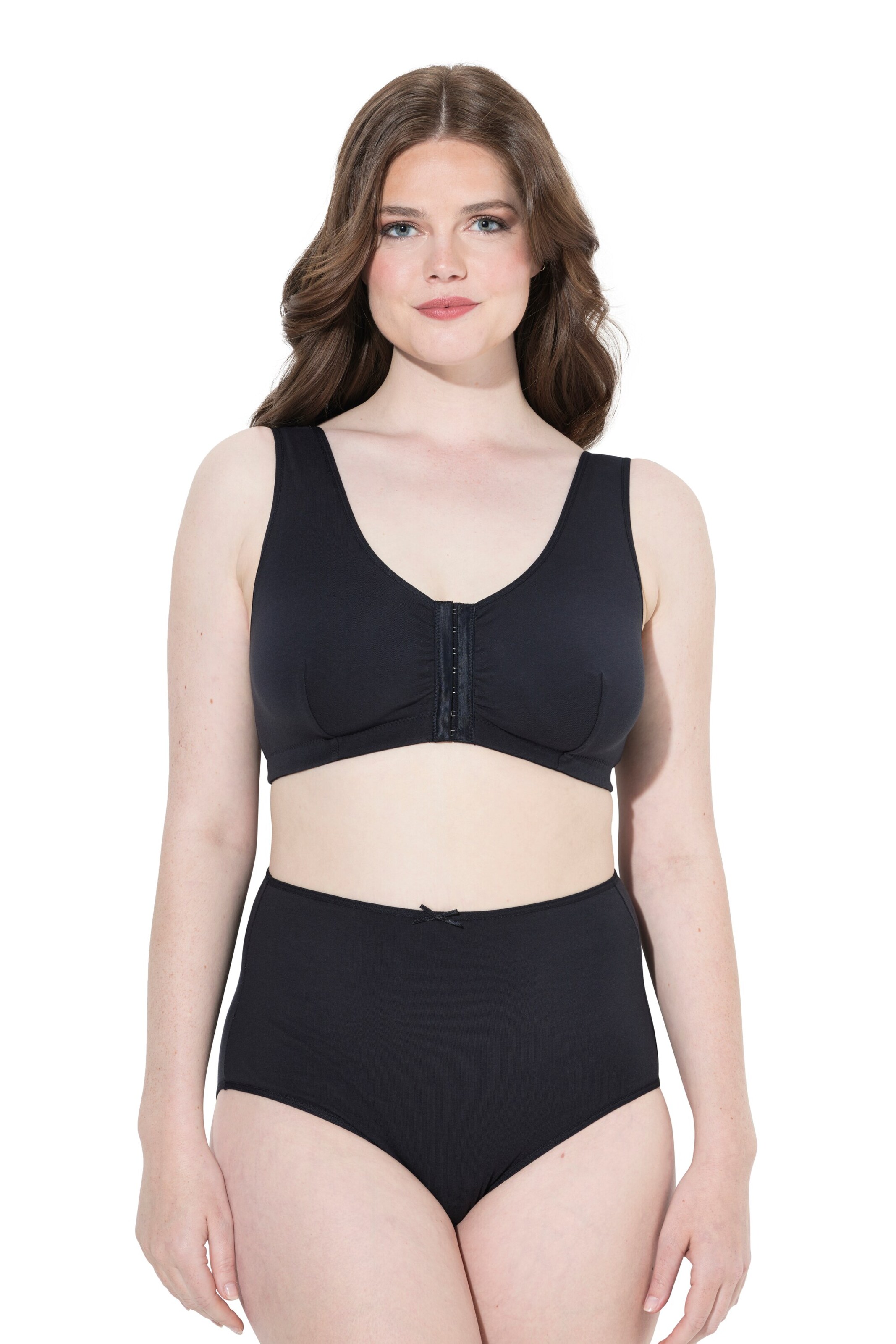 Ulla Popken Bustier BH in Zwart: voorkant