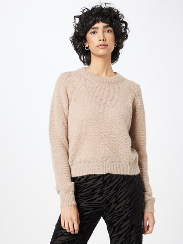 VERO MODA Sweater 'CASH' in Brown: front
