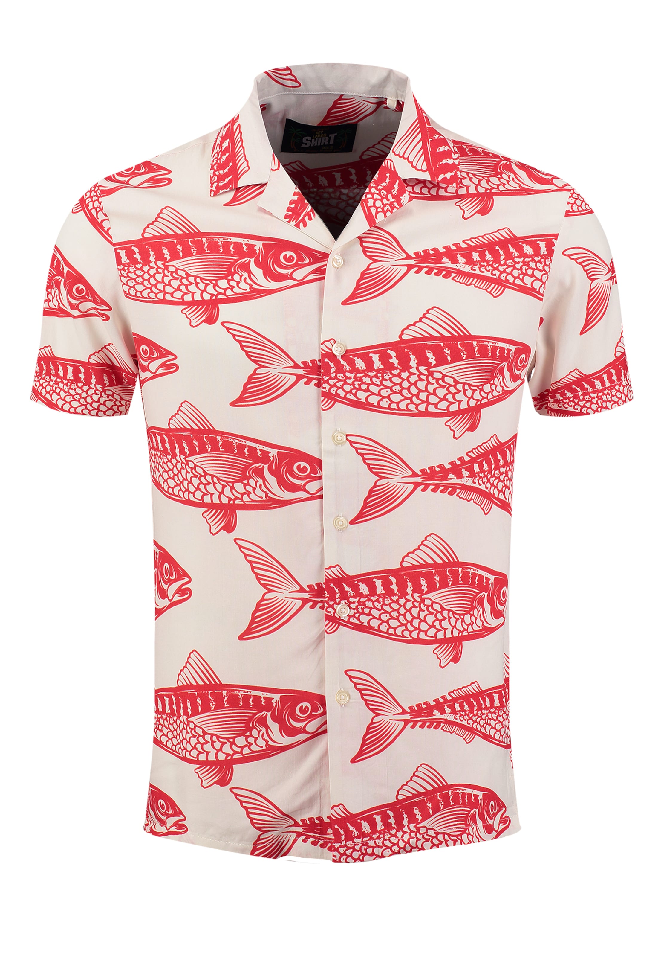 Key Largo Rovný strih Košeľa - Červená: predná strana