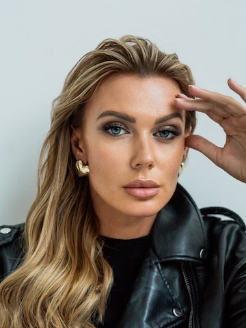 CLASSYANDFABULOUS Jewelry Ohrringe 'Puffy Heart' in Silber