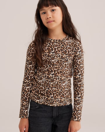 WE Fashion Shirt in Bruin: voorkant