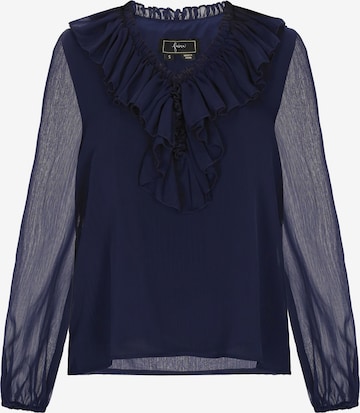 faina - Blusa en azul: frente
