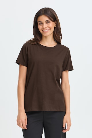 Fransa Shirt 'Zashoulder 1' in Brown: front