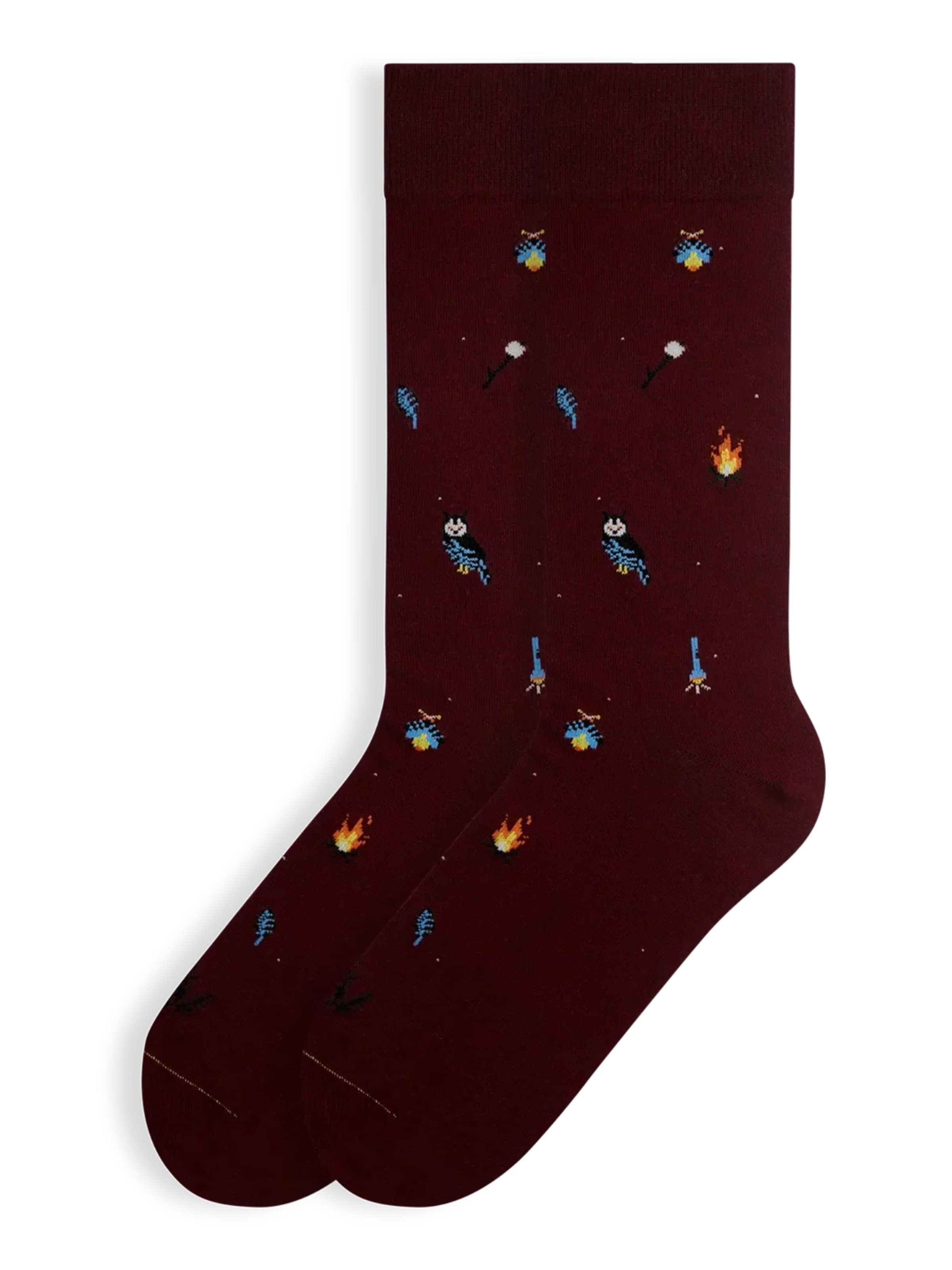 Von Jungfeld Socks 'Signature Icons' in Red: front