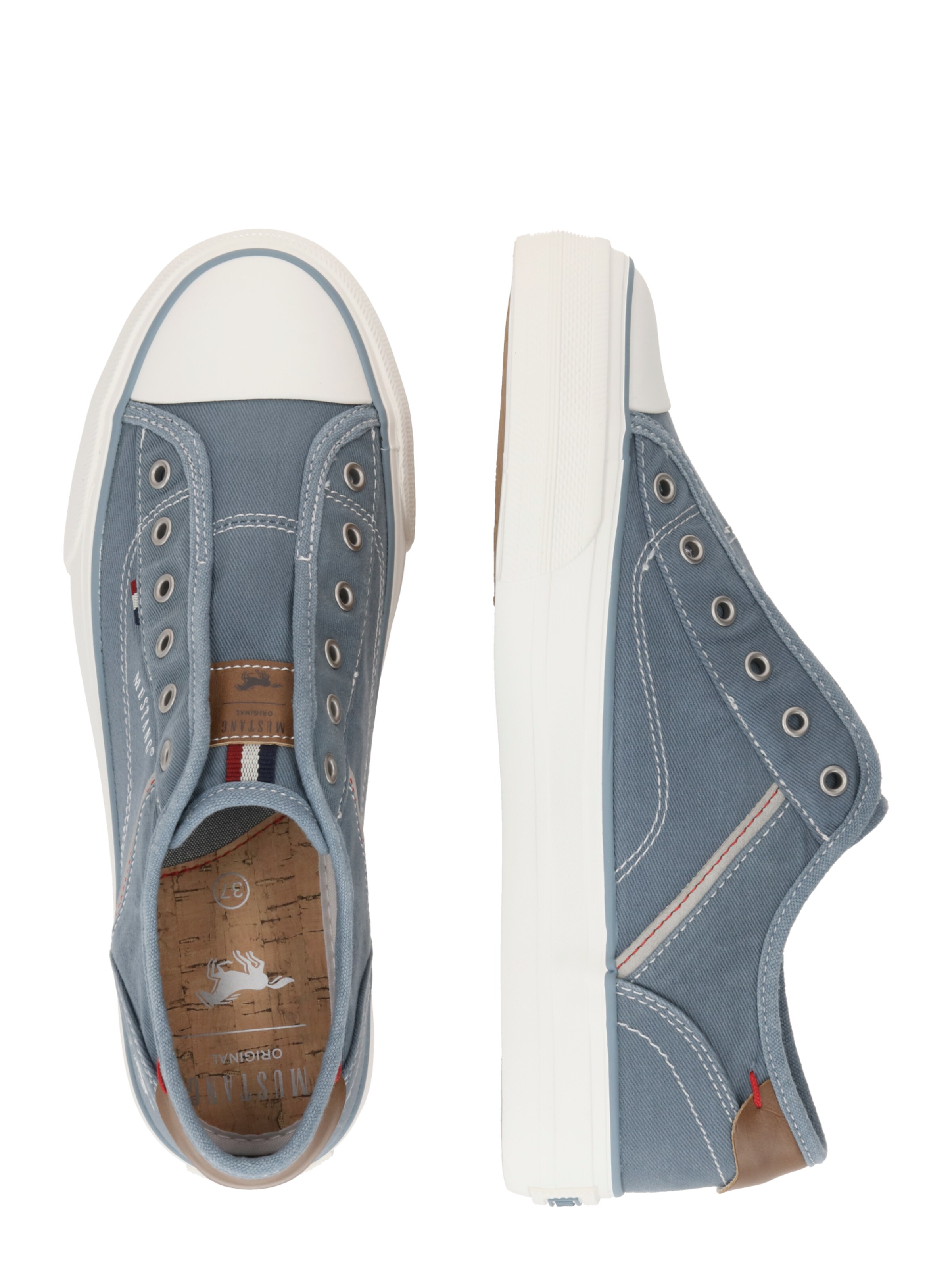 MUSTANG Slip-on obuv - Modrá